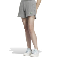 adidas originals Shorts Logo标识直筒常规短裤 女款 基础麻灰 IK8623