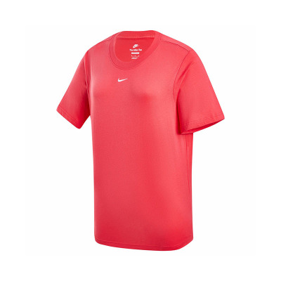 Nike Sportswear 纯色休闲运动宽松短袖T恤 女款 浅熔化红 FD4150-648