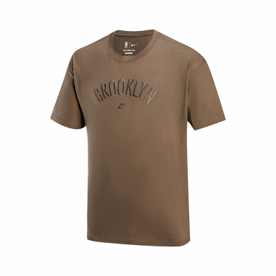 Nike 休闲纯色字母短袖T恤 男款 深棕色 FJ0562-040