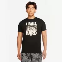 Nike Dri-FIT 眼睛字母图案速干篮球短袖T恤 男款 黑色 FJ2349-010