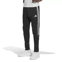 adidas 纯色Logo印花长款运动裤 男款 黑色 HS3611