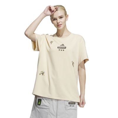adidas 阿迪达斯夏季女子运动休闲短袖T恤IU4754