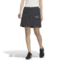 adidas Transformers Skirt 纯色多口袋休闲工装半身裙 碳黑 IK3482