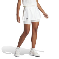 adidas Pleat Skirt Pro 纯色网球运动百褶短裙短裤套装 女款 白色 IA7025