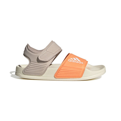 儿童 adidas Adilette Sandals防滑耐磨儿童凉鞋 灰橙白 H06446