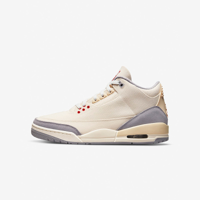 耐克Air Jordan 3 Retro 棉布 防滑耐磨 中帮复古篮球鞋 米白 DH7139-100