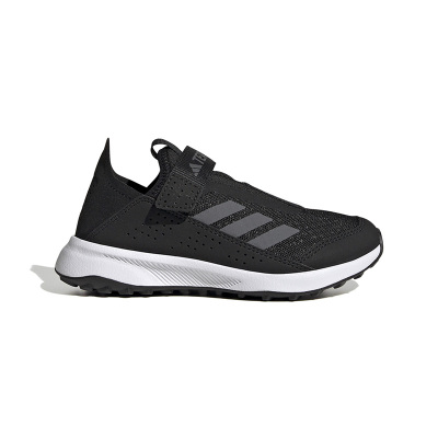 adidas 阿迪达斯 防滑耐磨轻便 儿童跑步鞋 儿童 黑白 GW9334