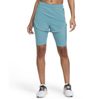 Nike 纯色Logo印花拉链休闲短裤 女款 蓝色 DQ5936-424