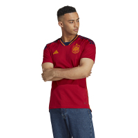 adidas 世界杯西班牙队球迷版 Logo印花图案圆领短袖足球服 男款 红色 HL1970
