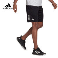 adidas 休闲运动速干训练网球短裤 男款 黑色 GH7672