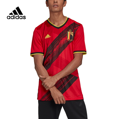 adidas 比利时国家队主场球迷版运动短袖球衣 男款 EJ8546
