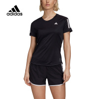 adidas Own The Run Tee 跑步运动短袖T恤 女款 黑色 FS9830