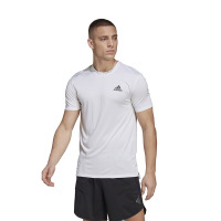 adidas Logo印花运动健身短袖T恤 男款 白色 HT9053