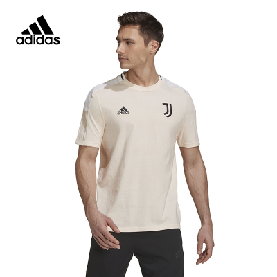Adidas/阿迪达斯JUVE TEE男子尤文图斯足球运动短袖T恤 GK8608