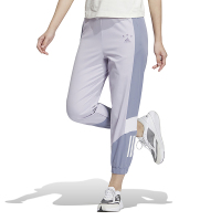 adidas Foc Wv Pant T2 拼色抽绳休闲束脚运动裤 女款 紫色 HY2837