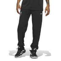 adidas FW22 纯色图案印花宽松运动裤 男款 黑色 IA2001