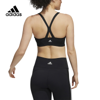 adidas Ls Yoga Bra 低强度跑步瑜伽Logo运动背心 黑色 H56330