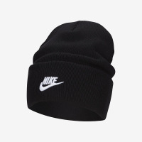 Nike 耐克帽子冬季新款黑色简约休闲保暖翻边针织毛线运动帽 FB6528-010