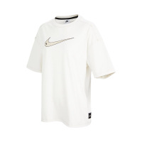 Nike耐克短袖T恤衫女上衣2022新款白色圆领运动服半袖DM6212-030