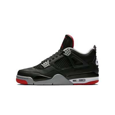 耐克男鞋Air Jordan 4 AJ4 Bred黑红乔4中帮复古篮球鞋FV5029-006