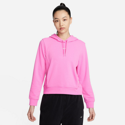 耐克DRI-FIT ONE女子速干法式毛圈套头连帽衫粉色卫衣FB5144-675