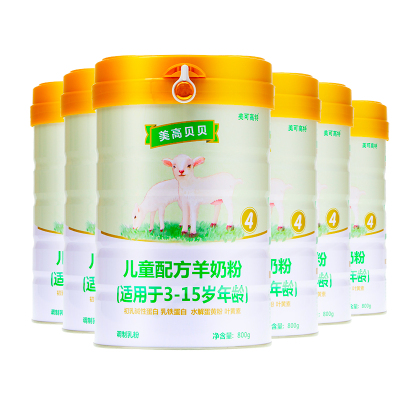 美可高特美高贝贝4段儿童配方羊奶粉800g*箱装6听