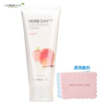 【中文专柜版】The Face Shop 菲诗小铺 草本植物 水蜜桃 洗面奶 170g