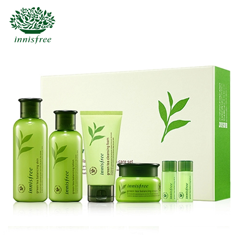 innisfree 悦诗风吟绿茶水乳洁面霜套装 补水保湿控油护肤品韩国化妆品