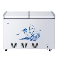 海尔(Haier) FCD-238SE 238升家用商用冷冻冷藏转换卧式双门冰柜（白色）