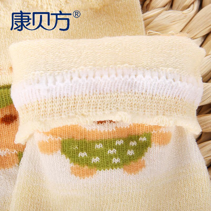 【康贝方】婴儿袜子 男女宝宝袜子 透气新生儿袜子 小熊网眼短袜袜子#1626图片