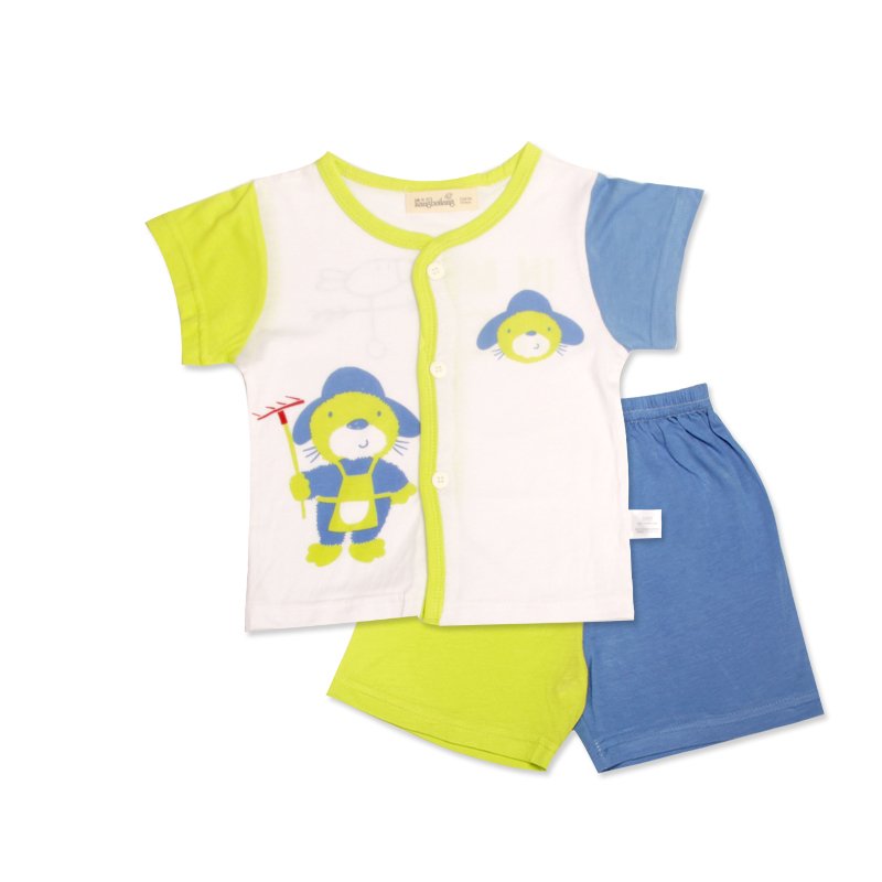 【康贝方】 婴儿外出短袖套装新生儿衣服宝宝纯棉童装夏季新品#3643