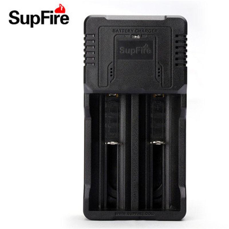神火supfire 智能USB多功能充电器18650/26650锂电池适用3.7V/4.2V双槽充电 led手电筒充电