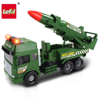 LEFEI/乐飞军事音乐ABS非充电车模型车近程导弹车 惯性军事战车工程车玩具1-3岁