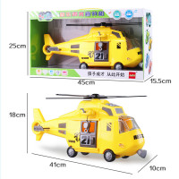 乐飞LEFEI 惯性飞机军事音乐直升机音乐声光飞机惯性工程车直升机1-3-6岁飞机模型玩具