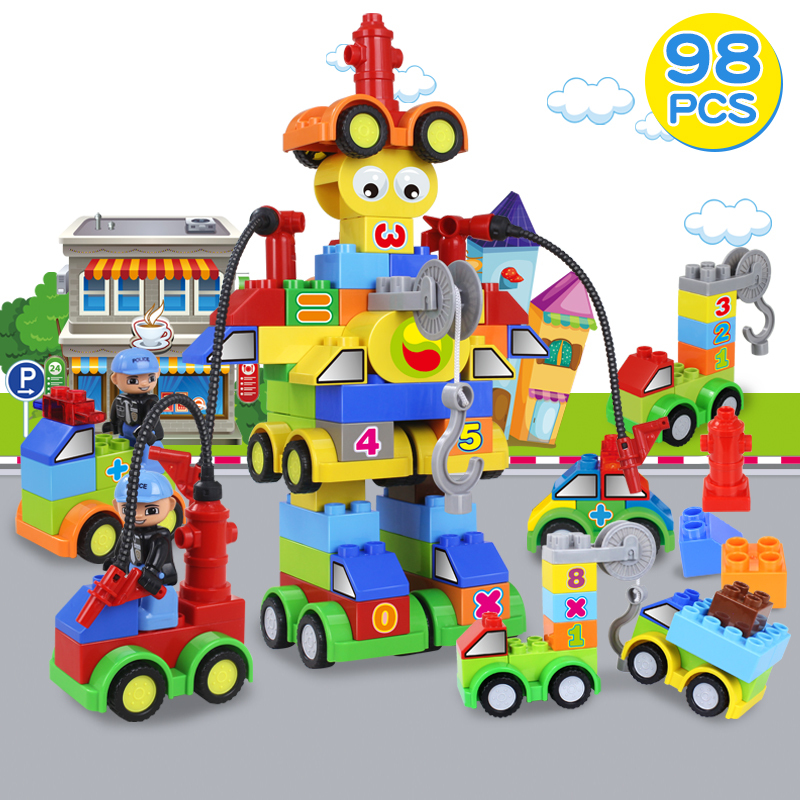 仙邦宝贝(Simbable kidz) 儿童数字积木玩具3-6周岁大颗粒积木拼插玩具98粒大块拼装积木