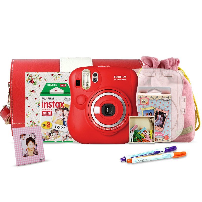 富士mini25红色相机真爱版 美颜自拍神器LOMO胶片相机礼物 官方正品
