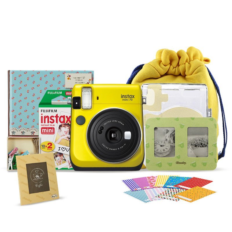 富士mini70黄色相机粉丝版 美颜自拍神器LOMO胶片相机礼物 官方正品