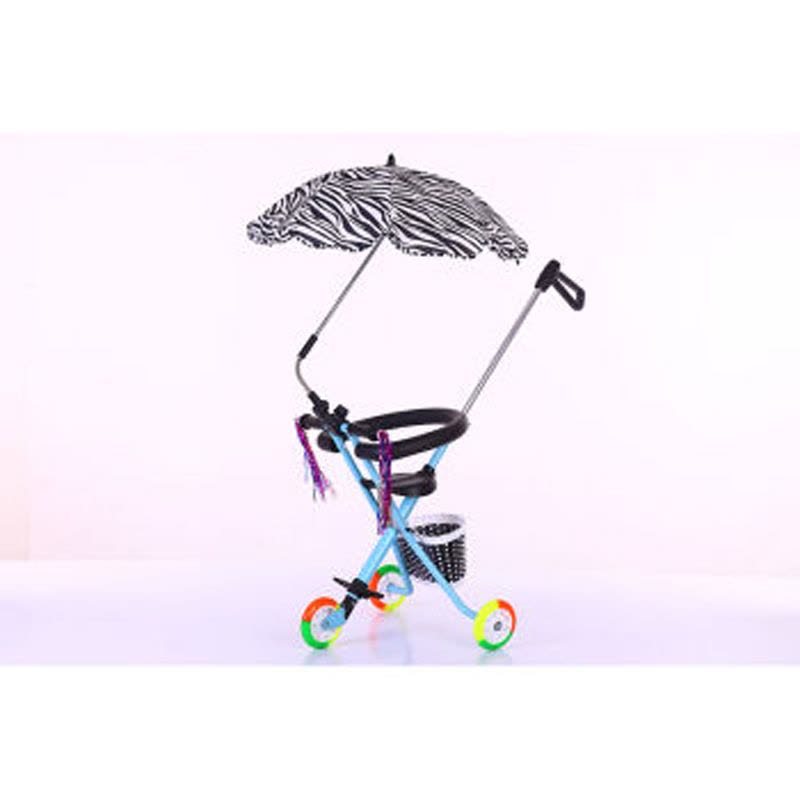 新款溜娃神器米高同款简易轻便手推车儿童折叠宝宝三轮车图片