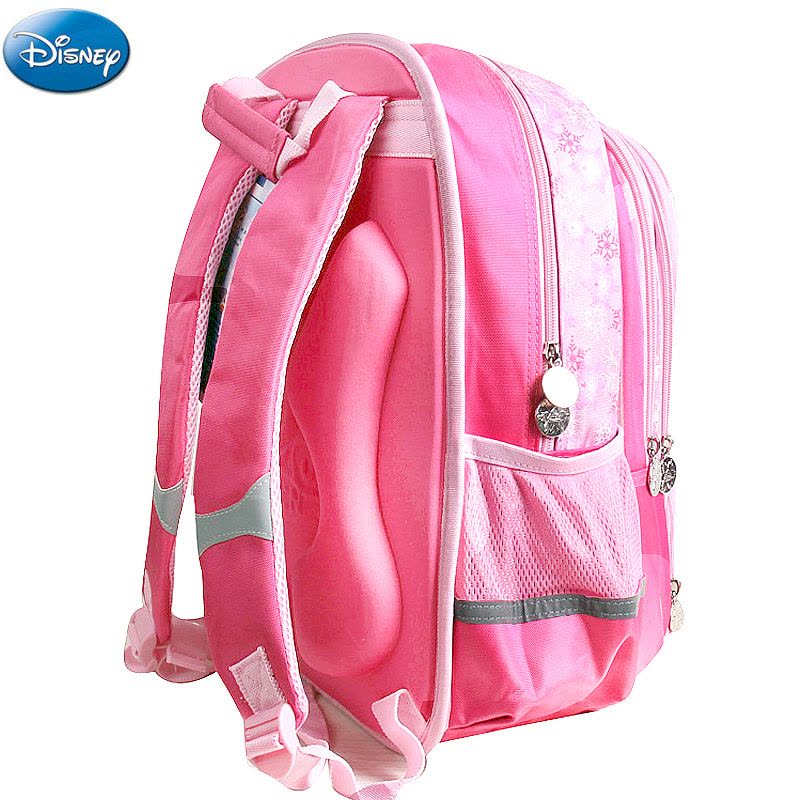 迪士尼冰雪奇缘双肩书包小学生女1-4年级女童书包背包粉色图片