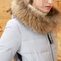 波司登BOSIDENG女士冬季常规款短款时尚连帽毛条气质保暖瑞丽羽绒服 女B1601288