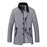 维杰斯 2014秋冬装新款男士加厚呢子大衣 韩版修身加厚大衣外套 男外套
