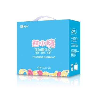 [中粮我买网]蒙牛甜小嗨常温风味酸牛奶利乐钻200g*12盒/箱