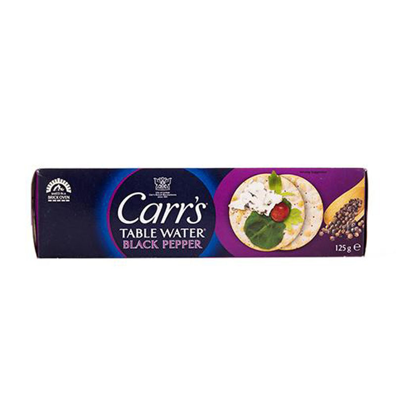 【中粮海外直采】Carrs卡斯黑胡椒薄脆饼干125g（英国进口 盒）