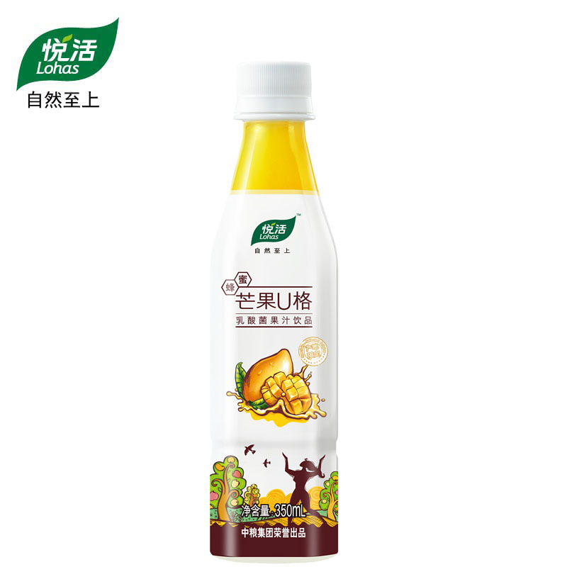 【中粮我买网】 悦活 芒果U格乳酸菌果汁饮品350ml