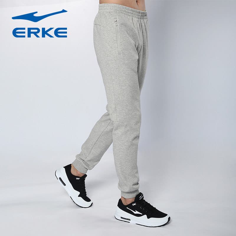 鸿星尔克ERKE运动裤男士小脚裤束脚长裤男针织裤图片
