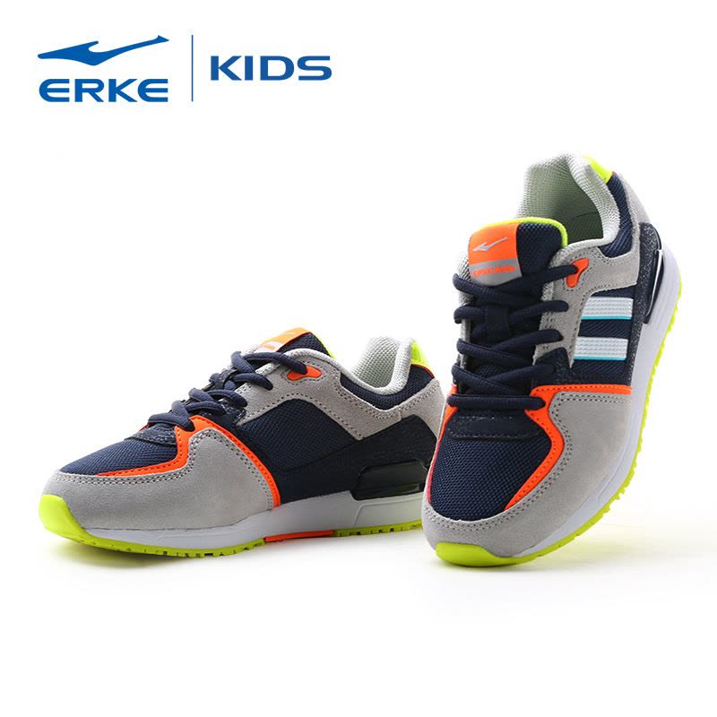 鸿星尔克（ERKE）童鞋舒适减震轻便青少年鞋新款男童运动鞋子学生中大童休闲鞋跑步鞋图片