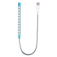 金属外壳 超亮USB键盘灯 节能USB笔记本小夜灯 看书灯 10个LED灯 蓝色