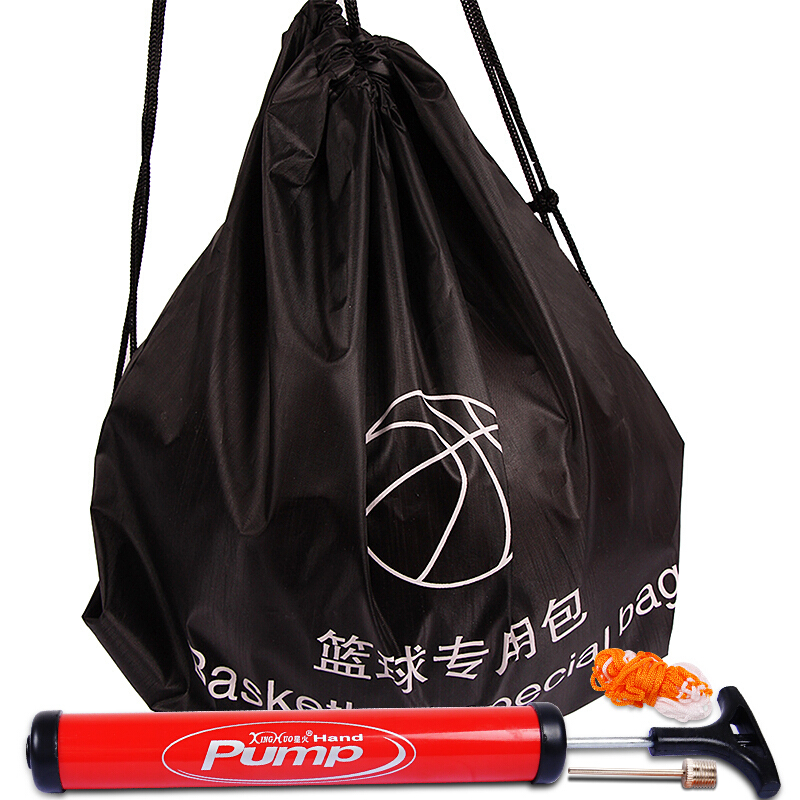 篮球充气设备星火四件套XH-108 (专用包、气针、球网兜、打气筒) 篮球配套周边装备 足球 排球充气