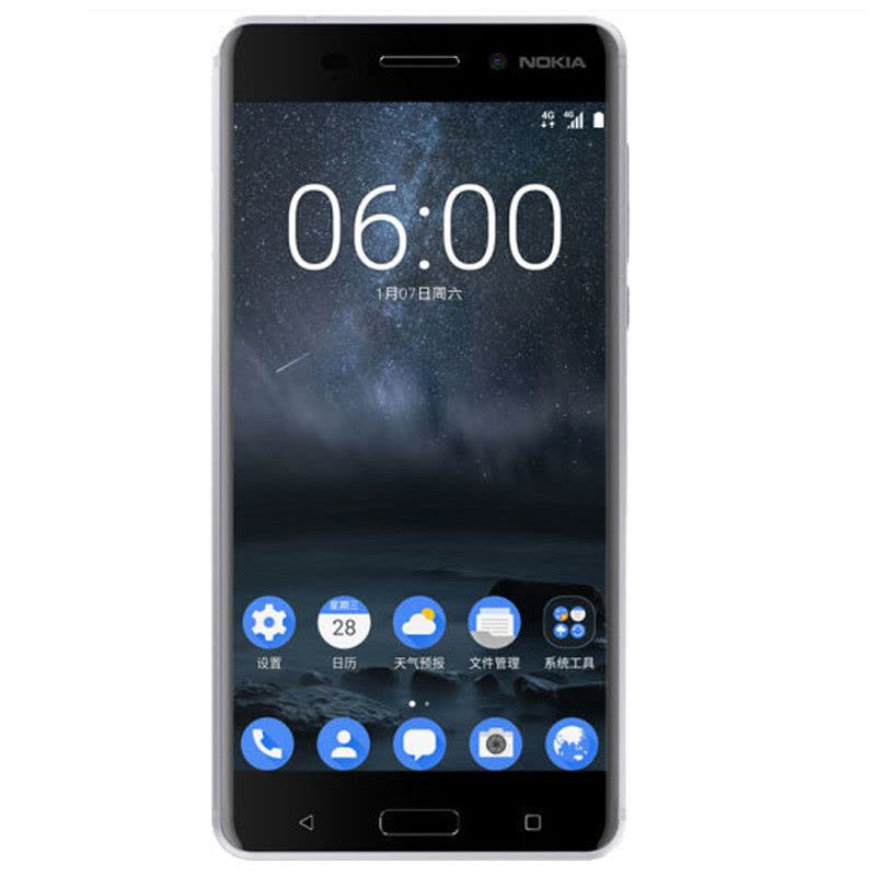 诺基亚6 (Nokia6) 4GB+64GB 银色 双卡双待 移动联通电信全网通4G手机 诺基亚手机图片