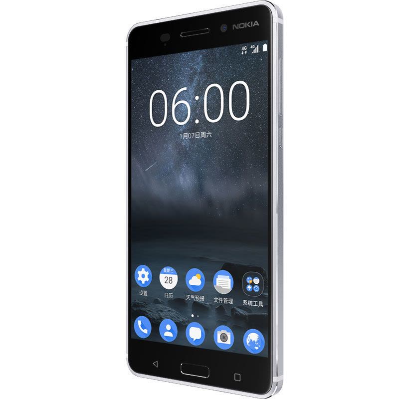 诺基亚6 (Nokia6) 4GB+32GB 银色 双卡双待 移动联通电信 全网通4G手机 诺基亚手机图片